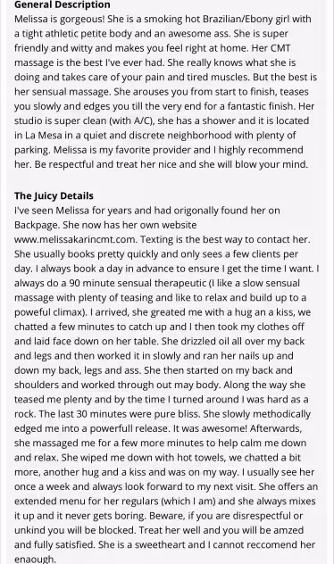 Massage Melissa Karín / Karin in San Diego, CA